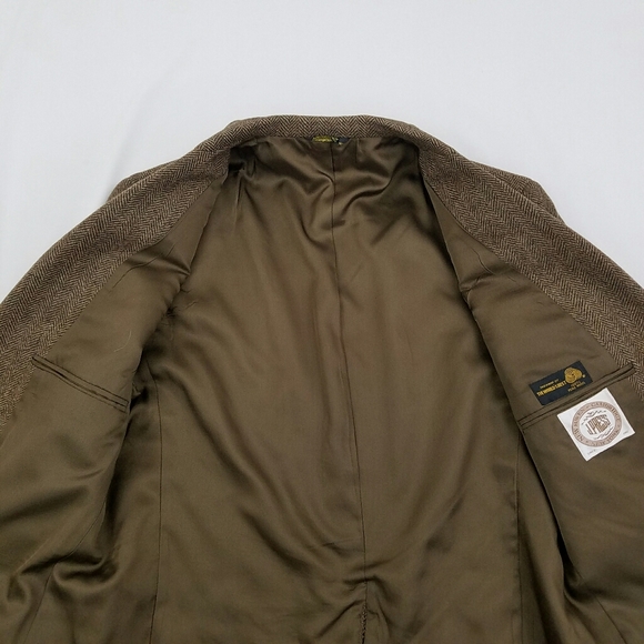 Vtg J. Press Tweed Herringbone Blazer Wool Jacket - Picture 8 of 9